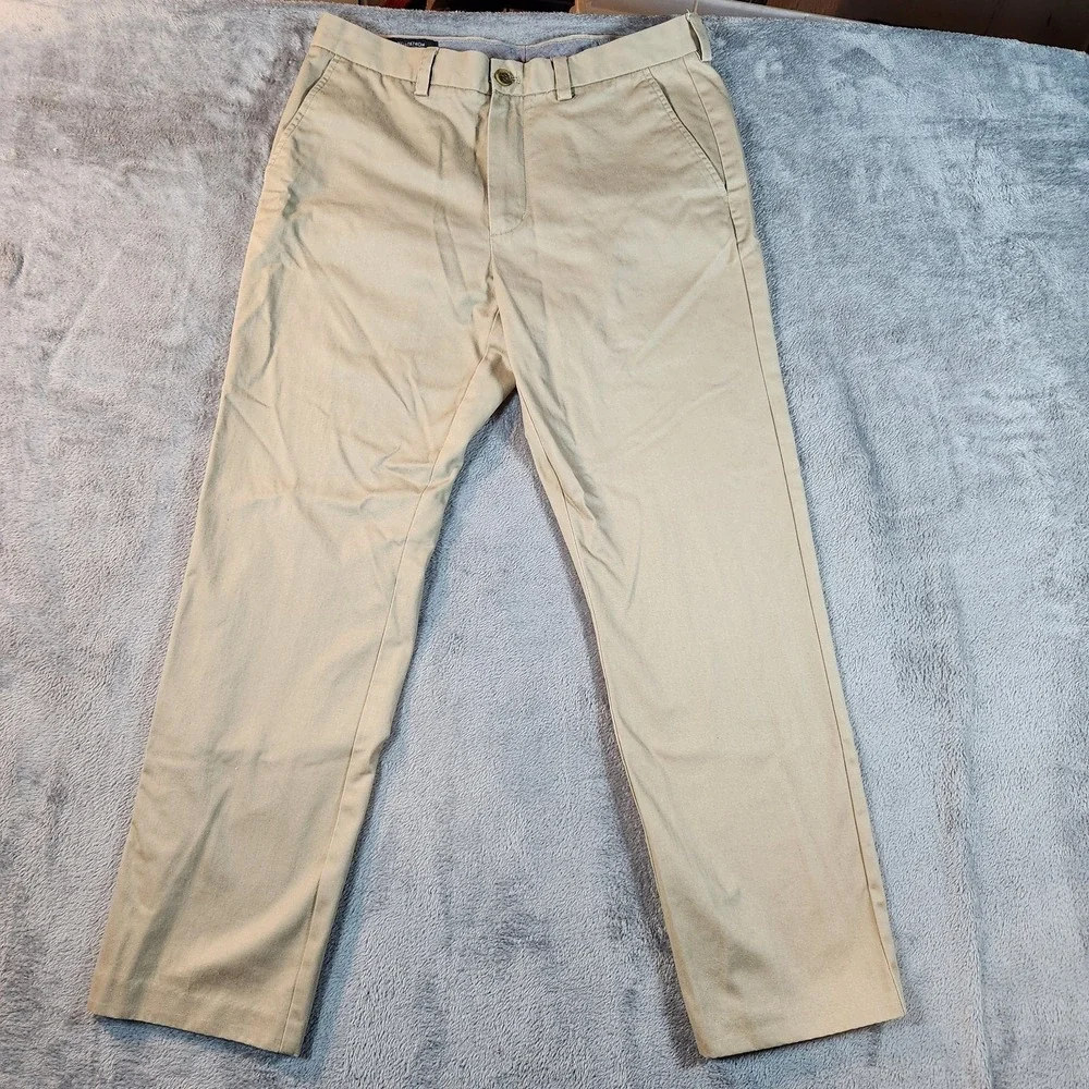 Nordstrom Mens Shop Pants 32x32‎ Beige Straight Chino Khaki